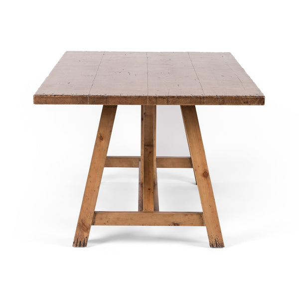 Trellis Pine Dining Table Side View