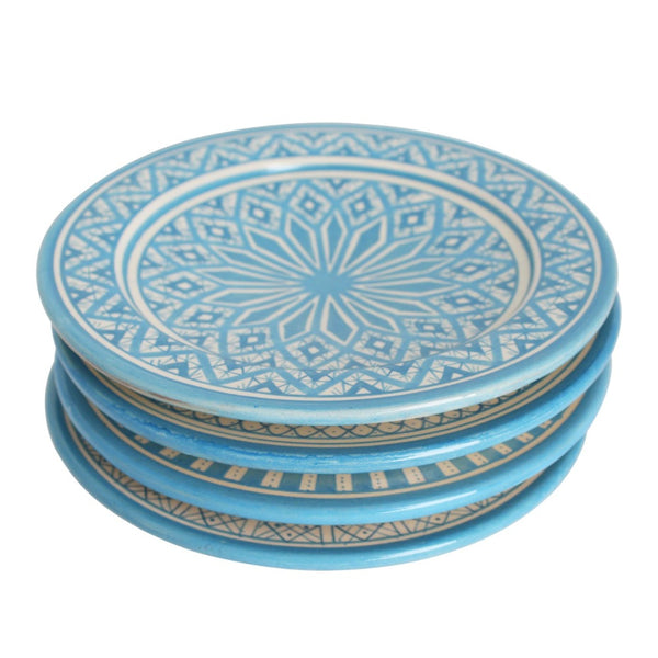 Turquoise Safi Dinner Plates Stacked