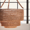 Palecek Veranda Woven Pendant Light Styled