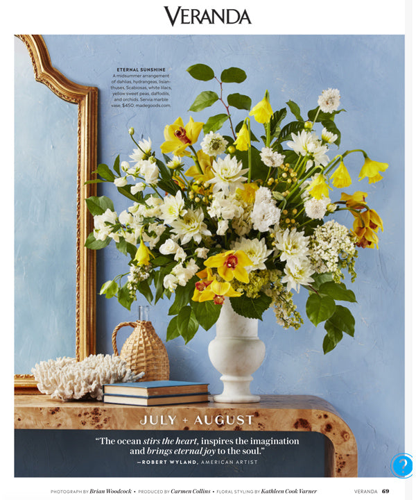 Manry Burl Wood Console Table featured in Veranda Magazine - Dear Keaton July 2019