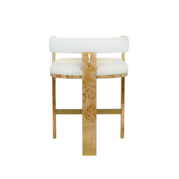Lexi Burl Counter Stool Back View