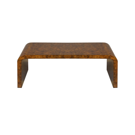 Waterfall Dark Burlwood Coffee Table Front View