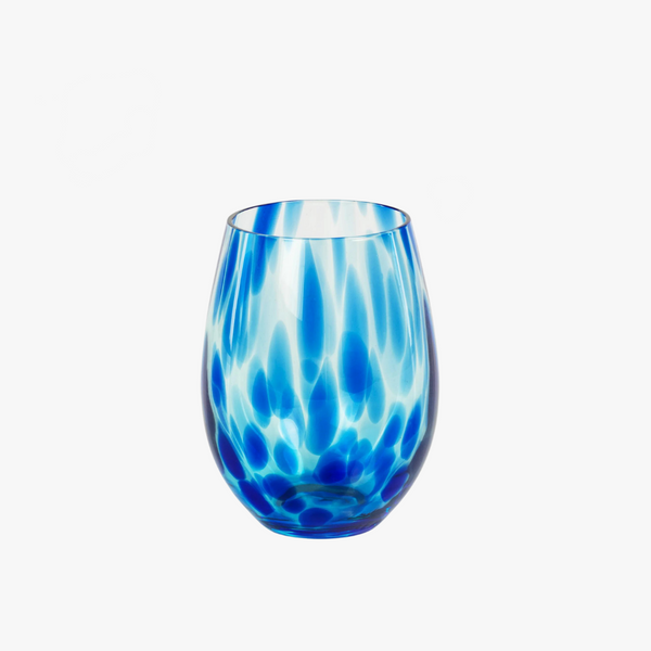 Blue Tortoise Stemless Glass Set