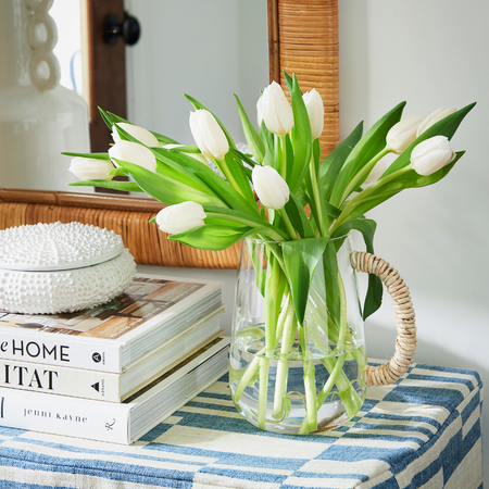 Large White Urchin Box on Stack of Books - Dear Keaton