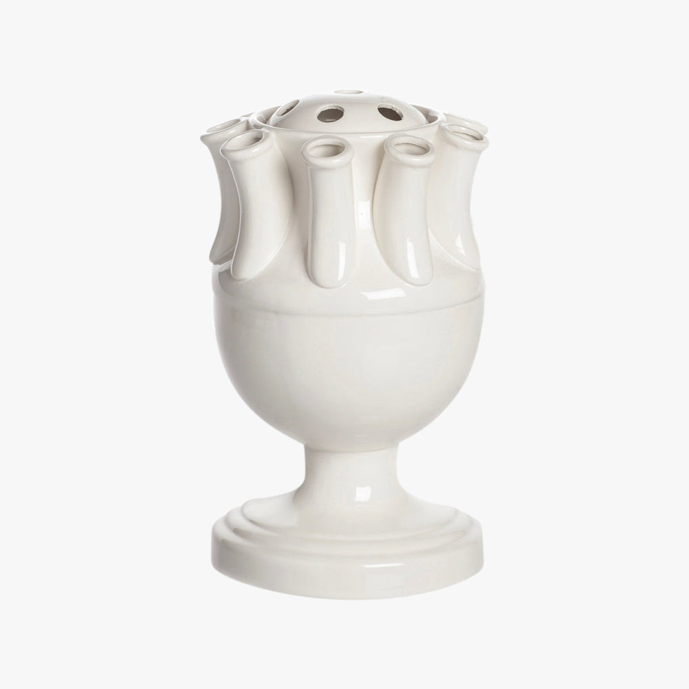 White Ceramic Tulipiere