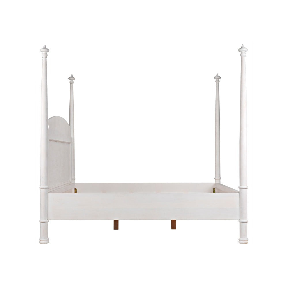 White Douglas Four Poster Bed Side View