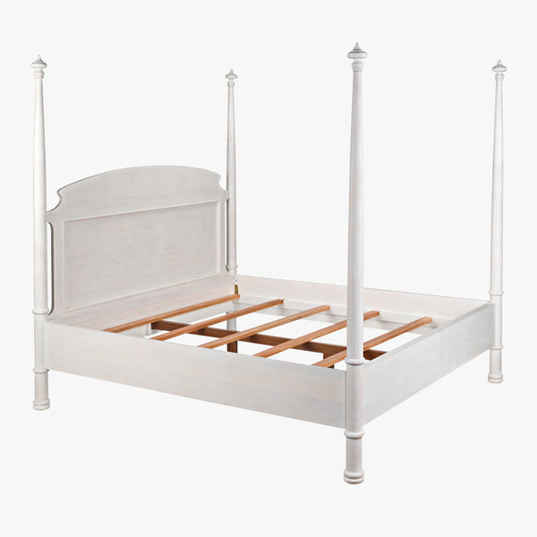 White Douglas Bed with wood slats
