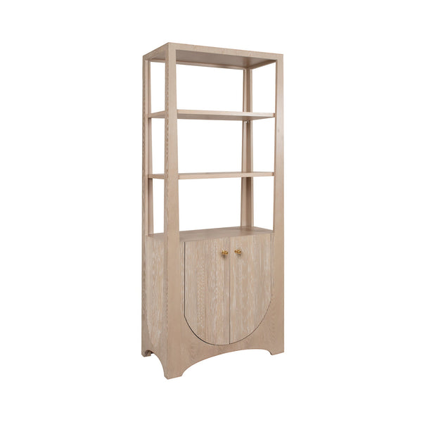 Whiting Oak Etagere Angle View
