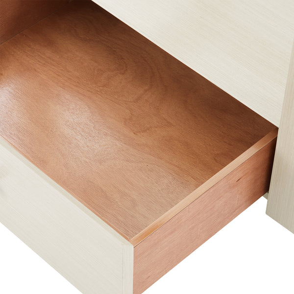 Williams Blanched Oak Side Table Open View
