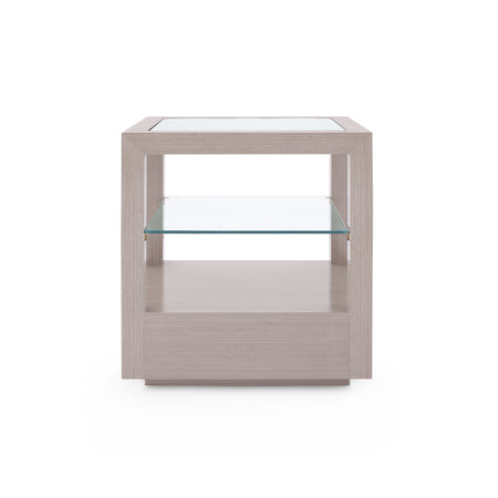 Williams Grey Oak Side Table Back View