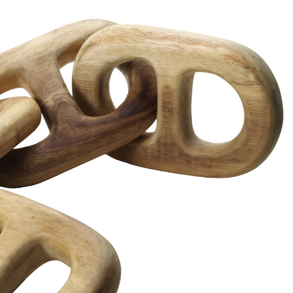Wooden Chain Links Close Up
