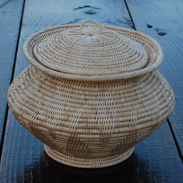Woven Reed Genie Basket Styled