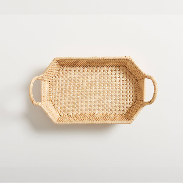 Woven Reed Handled Trinket Tray