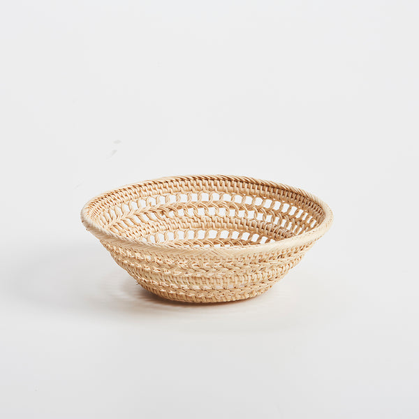 Woven Reen Round Trinket Dish Side View