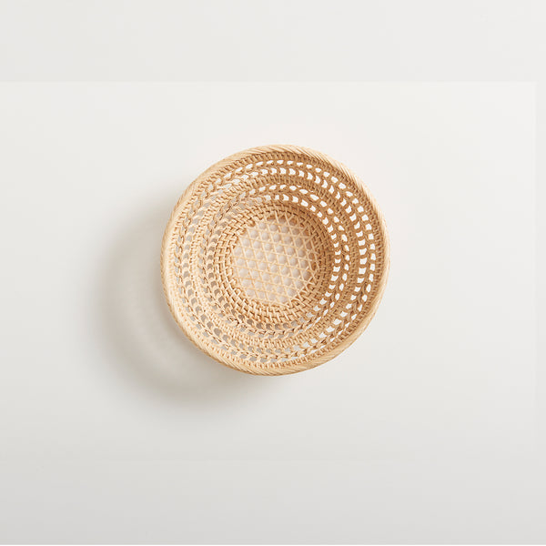Woven Reed Round Trinket Dish