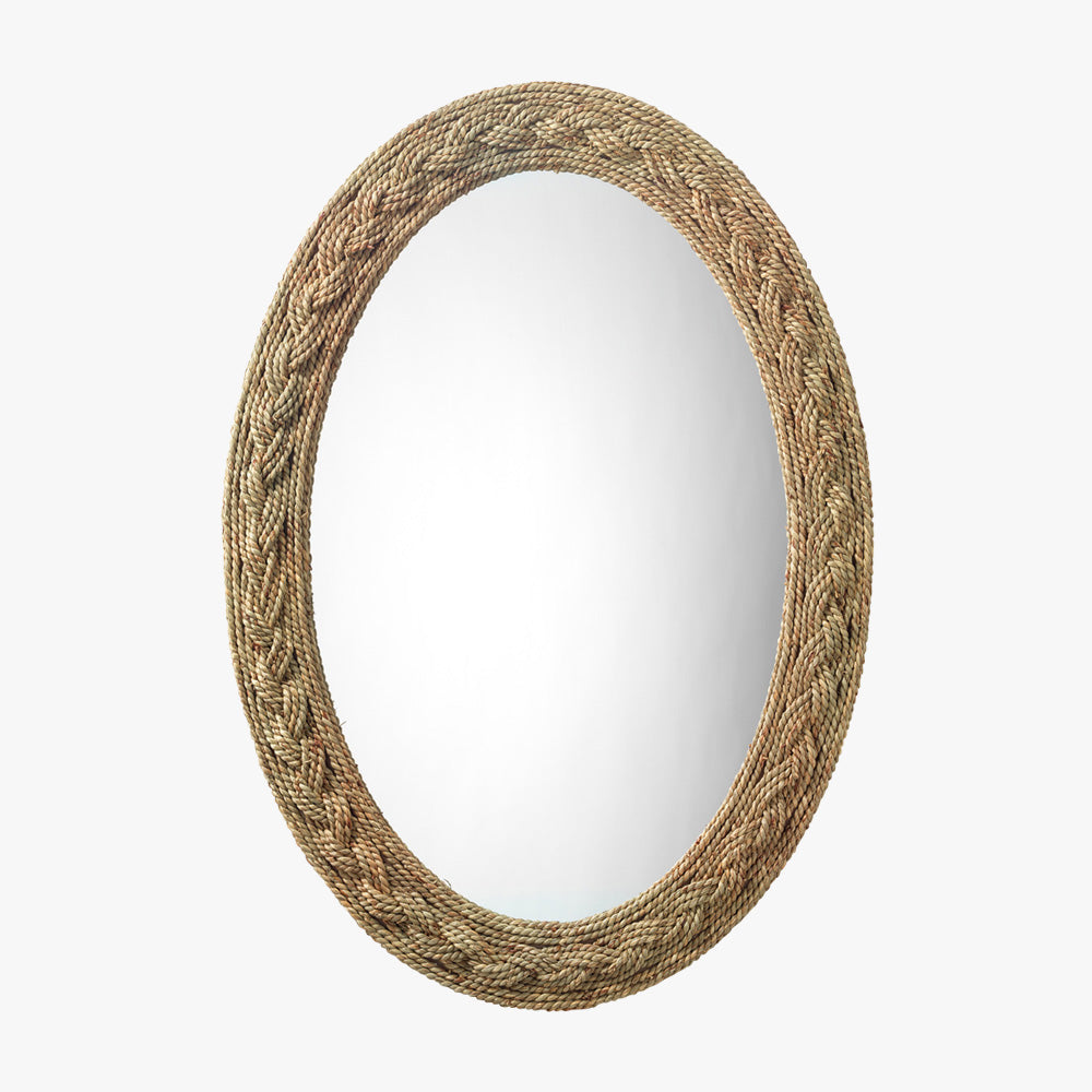 Wyman Braided Seagrass Mirror by Dear Keaton
