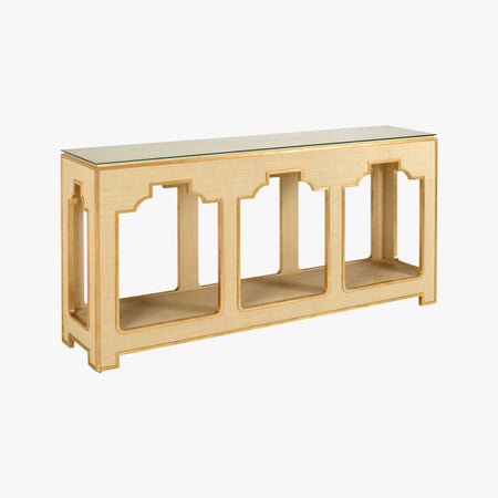 Yangon Raffia Console
