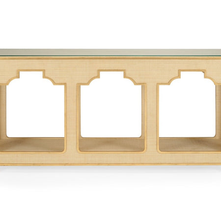 Yangon Raffia Console Front View
