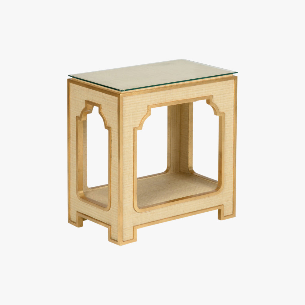 Yangon Raffia Side Table by Dear Keaton
