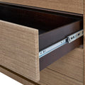 Zen Brown Grasscloth Chest Drawer Detail