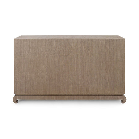Zen Brown Grasscloth Dresser Back