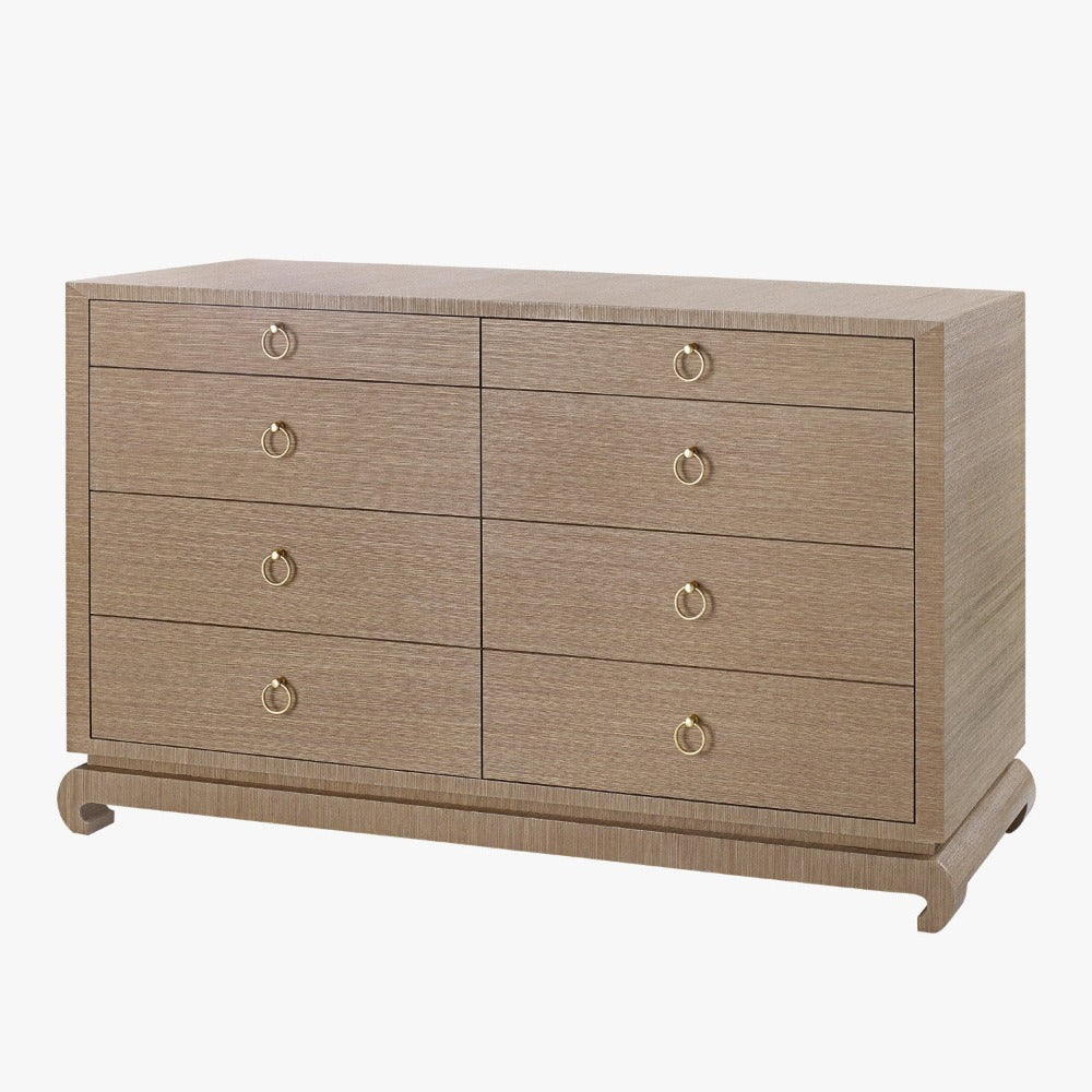 Zen Brown Grasscloth Dresser