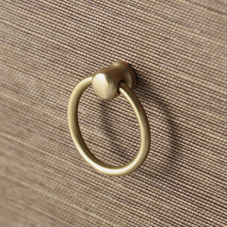 Zen Brown Grasscloth Hardware Detail