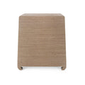 Zen Brown Grasscloth Side Table