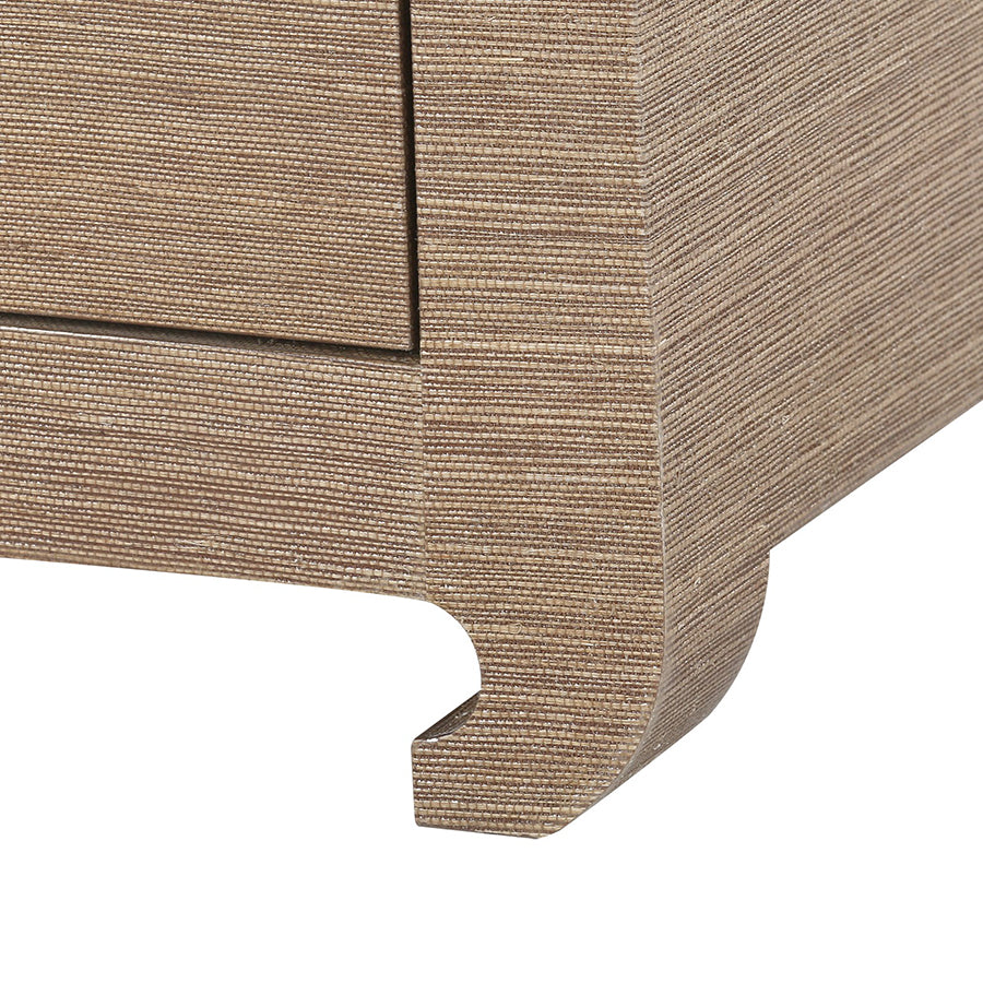 Zen Brown Grasscloth Side Table Leg