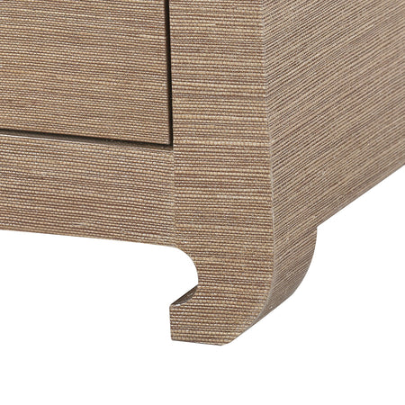 Zen Brown Grasscloth Side Table Leg