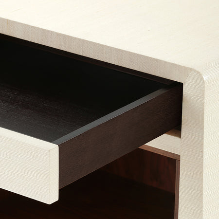 Zen Natural Grasscloth Side Table Close Up