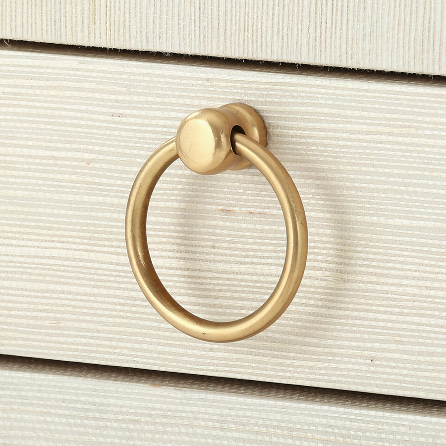 Zen Natural Grasscloth Side Table Hardware