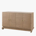 Zen Brown Grasscloth Cabinet