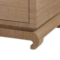 Zen Brown Grasscloth Cabinet Detail