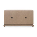 Zen Brown Grasscloth Cabinet Finished Back