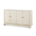 Zen Natural Grasscloth Four Door Storage Cabinet