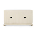 Zen Natural Grasscloth Four Door Storage Cabinet back view