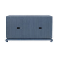 Zen Navy Grasscloth Cabinet Back View