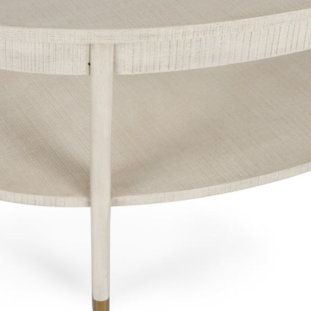 Zolman Cocktail Table Cerused Oak FInish Close Up