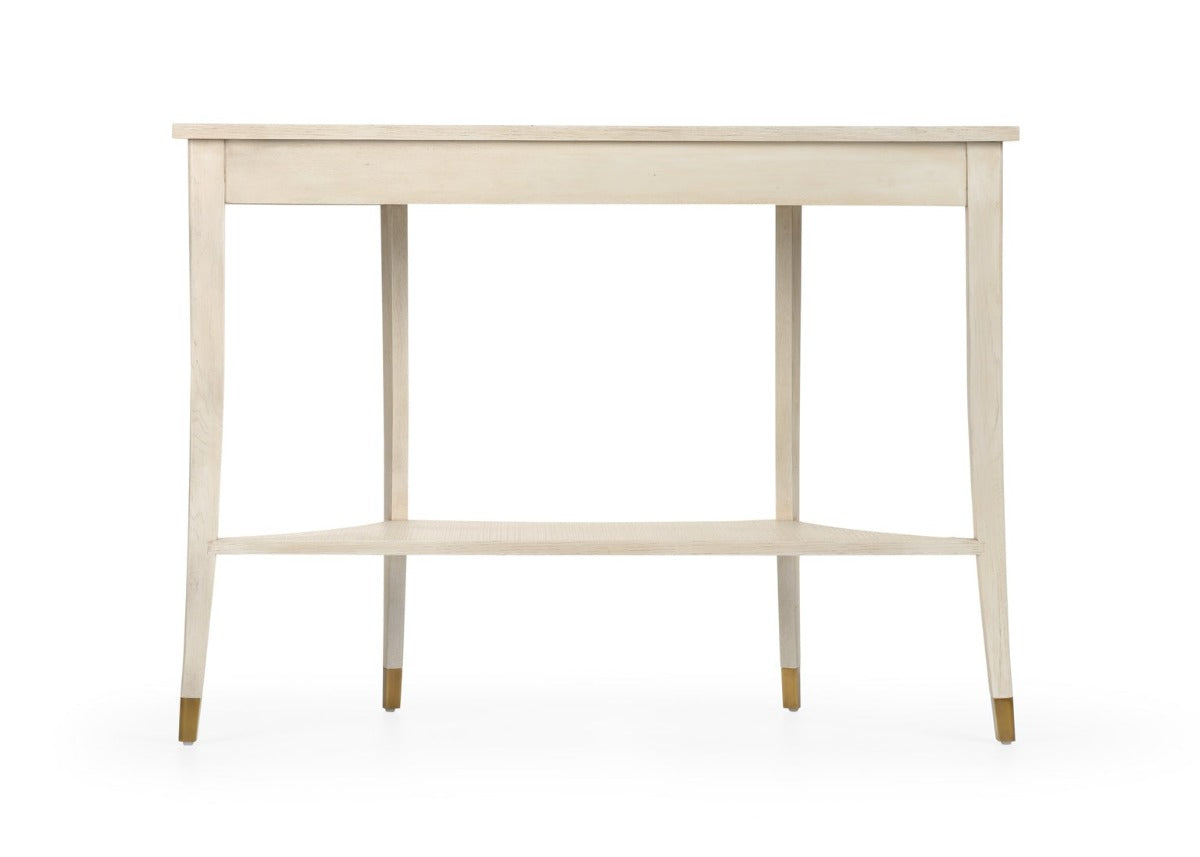 Zolman Demilune Console - cerused oak back view