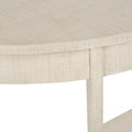 Zolman Demilune Console Close Up of Cerused Oak Finish