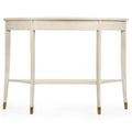 Zolman Demilune Console with brass accents