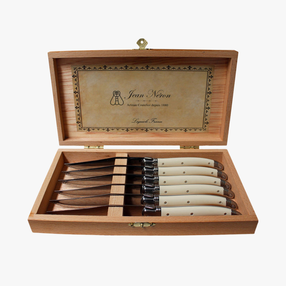Boxed Laguiole Ivory Knife Set