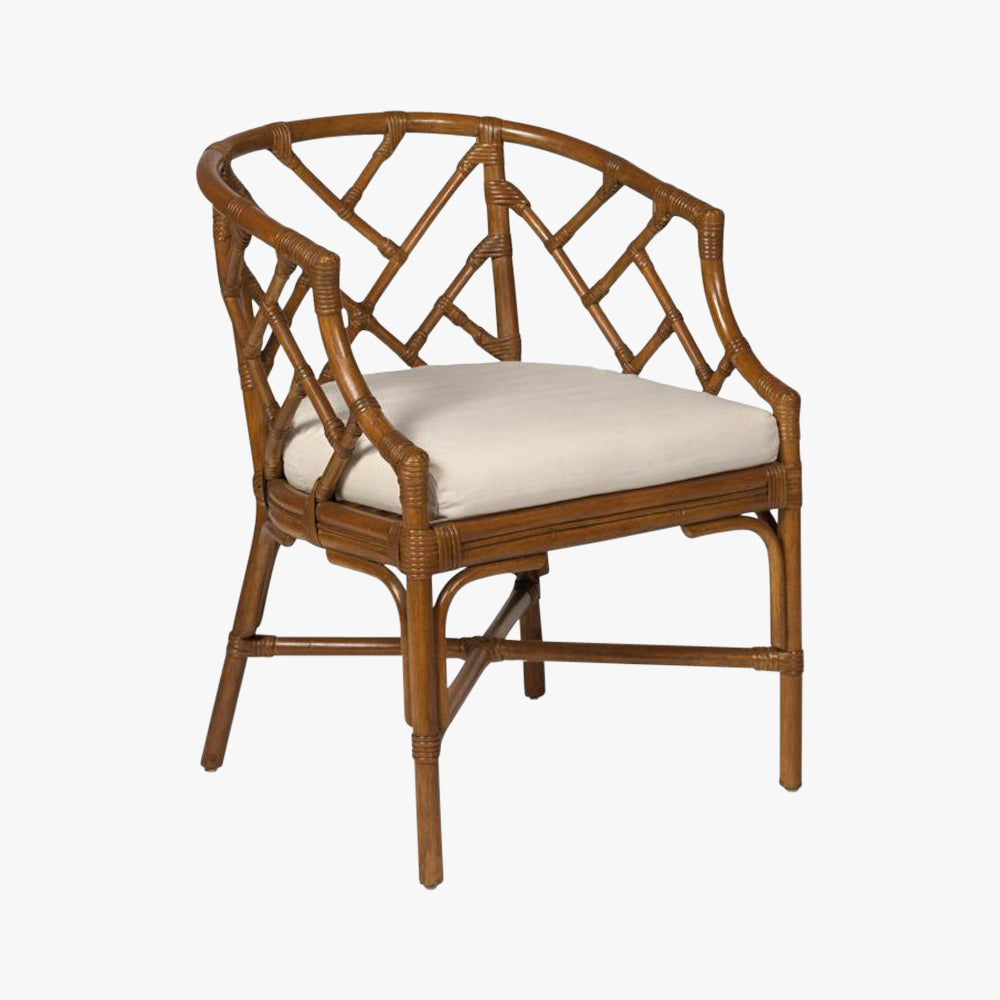 Set of Two Chippendale Rattan Chairs by Dear Keaton