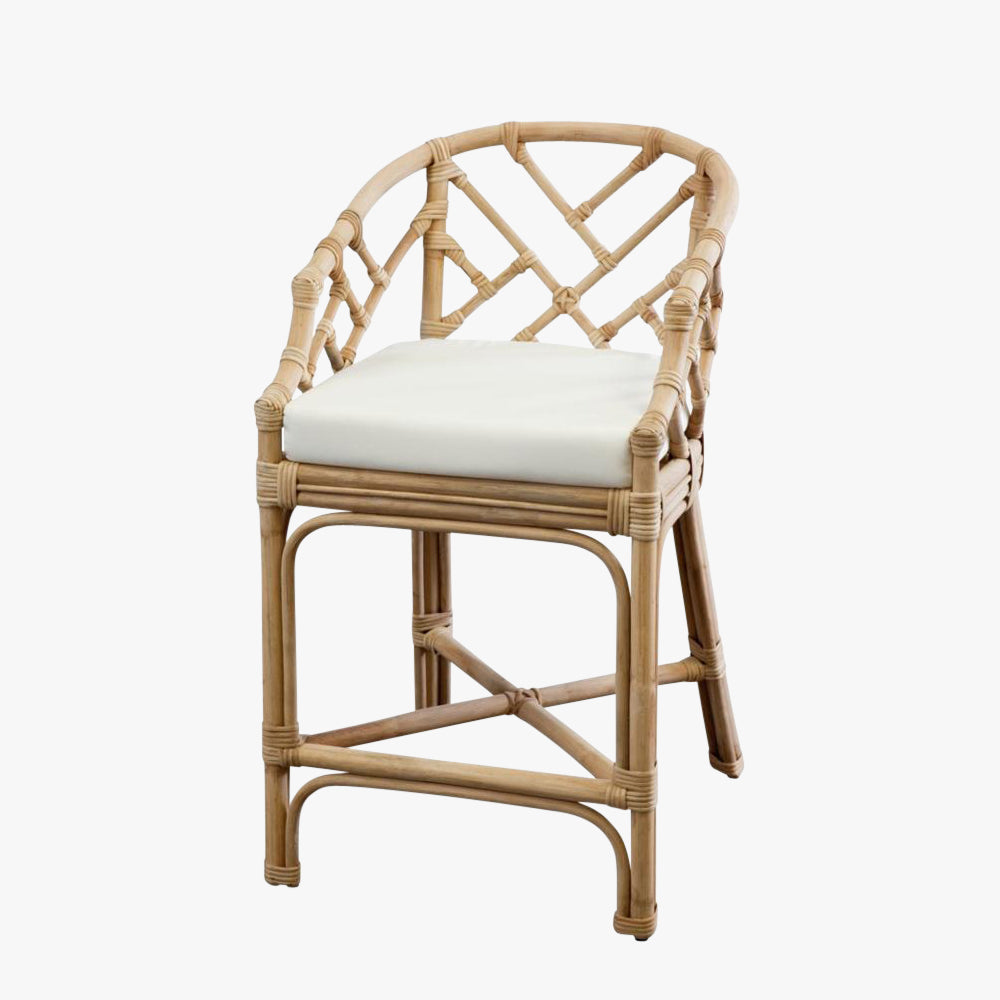 Chippendale Rattan Counter Stool