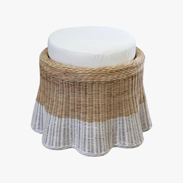 Wicker ottoman online stool